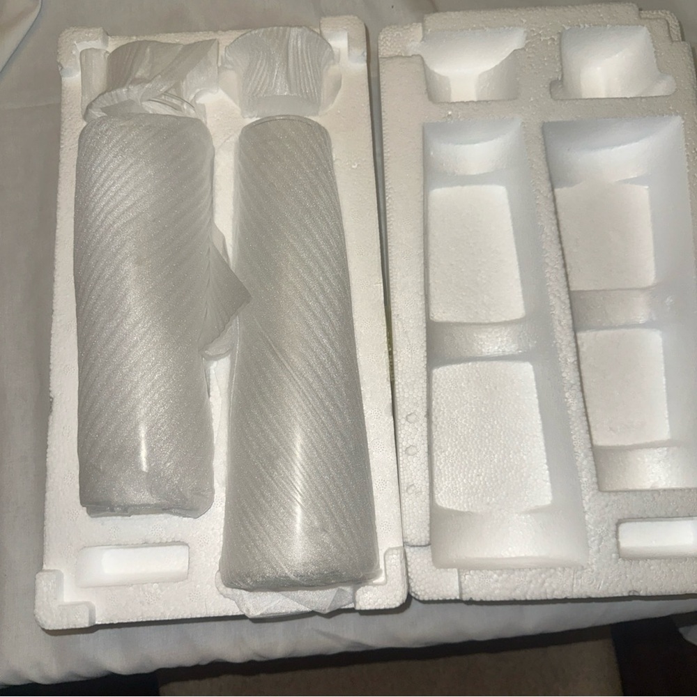 New Rare Partylite Clearly Creative Tall Symmetry PAIR. P91852 New In Box